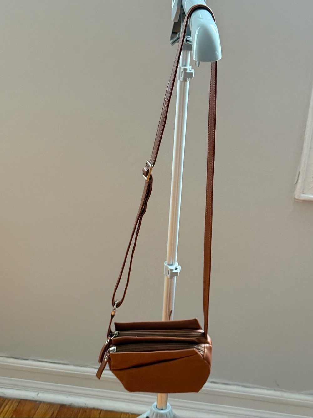 Bruno Rossi Made in Italy Brown Leather Crossbody Handbag Purse Like New - Picture 12 of 12